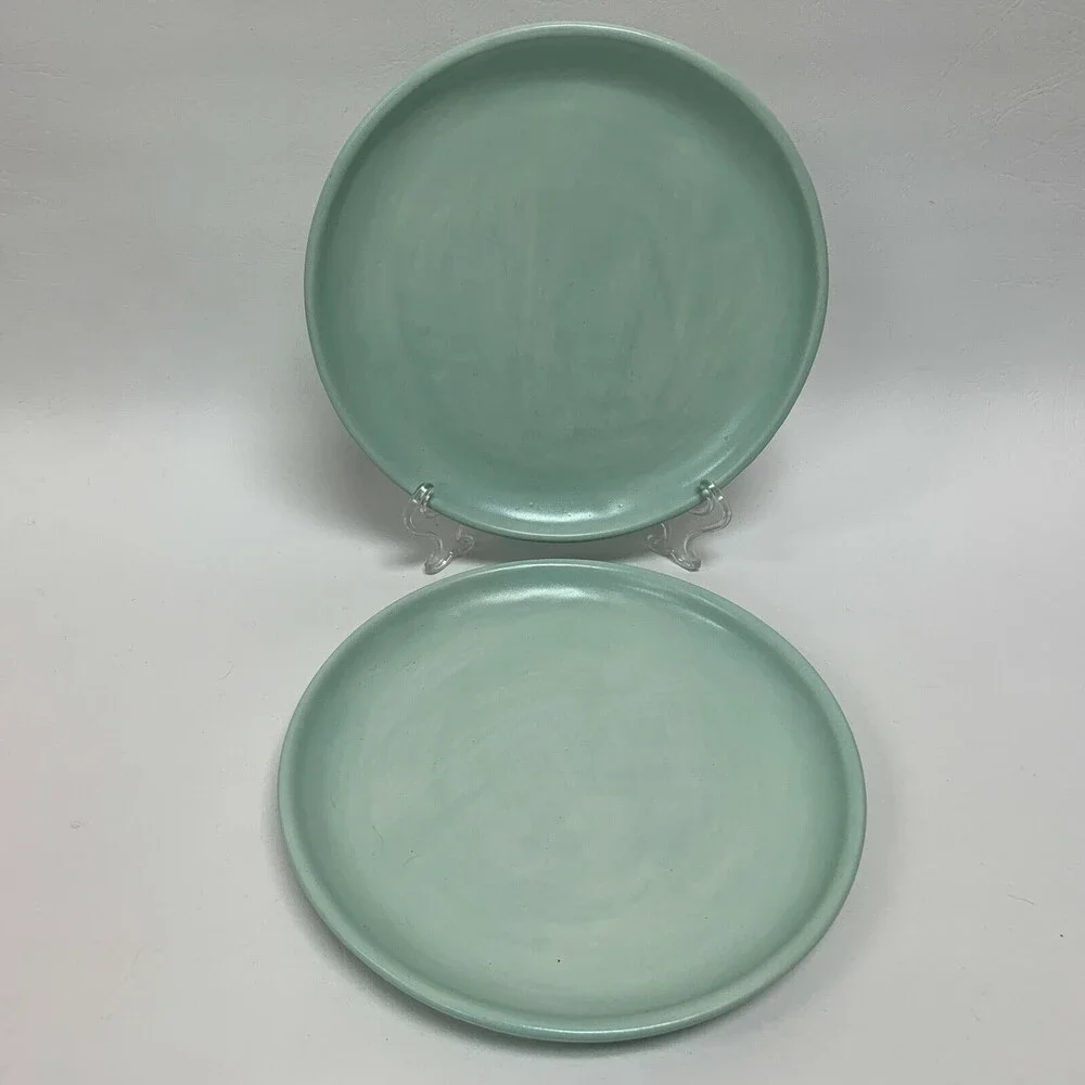 Everyware Salad Plates Hand made‎ in Mexico Lot of 2 - Heavy 9 5/8